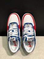 Bape Sta Low-Top Sneakers White Blue Red