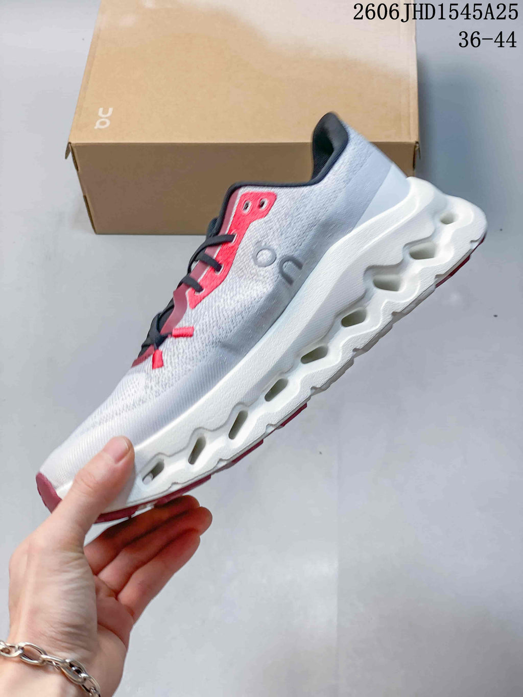 On Cloudtilt Running Shoes, White and Red