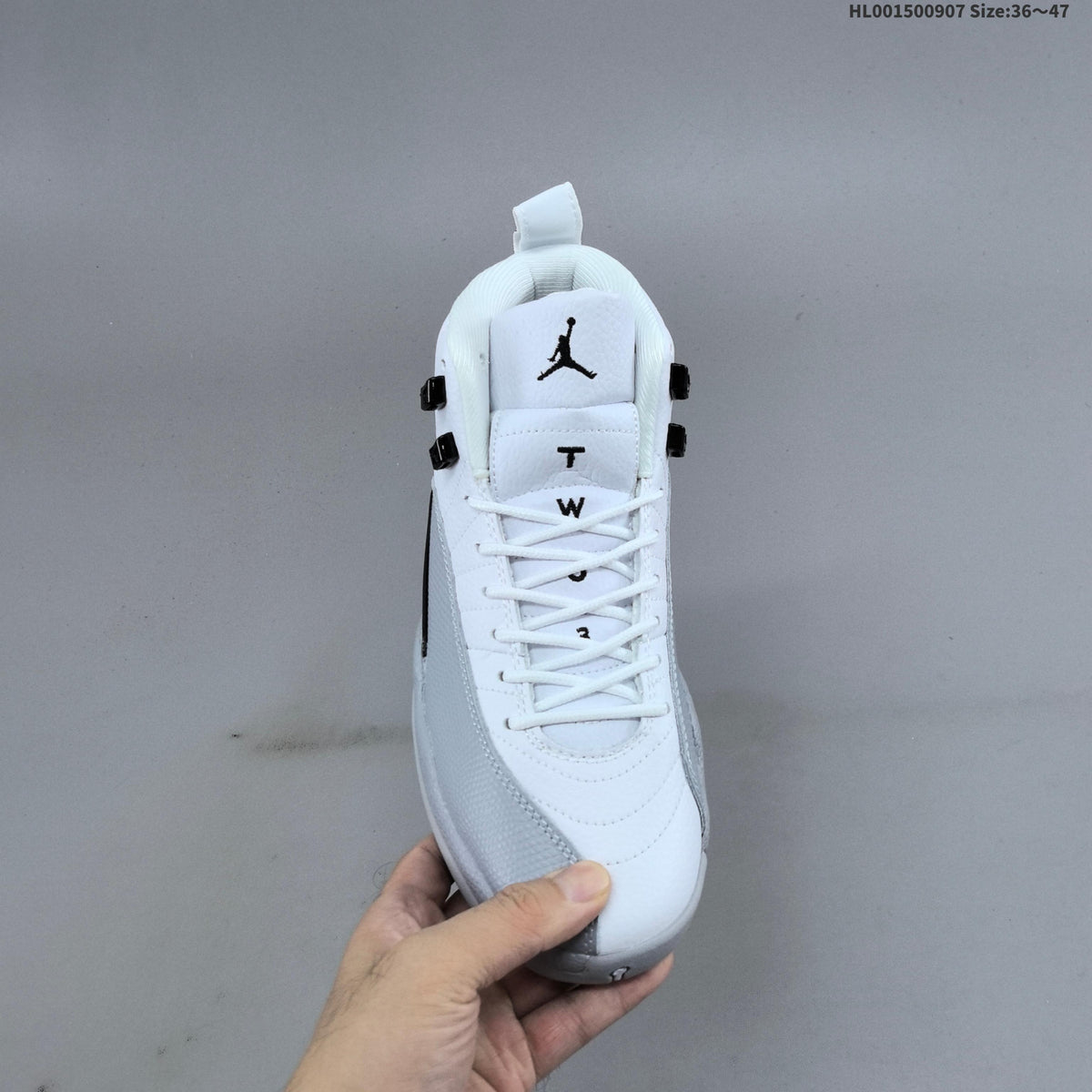 Jordan Air Jordan 12 Retro High Barons White Grey Sneakers