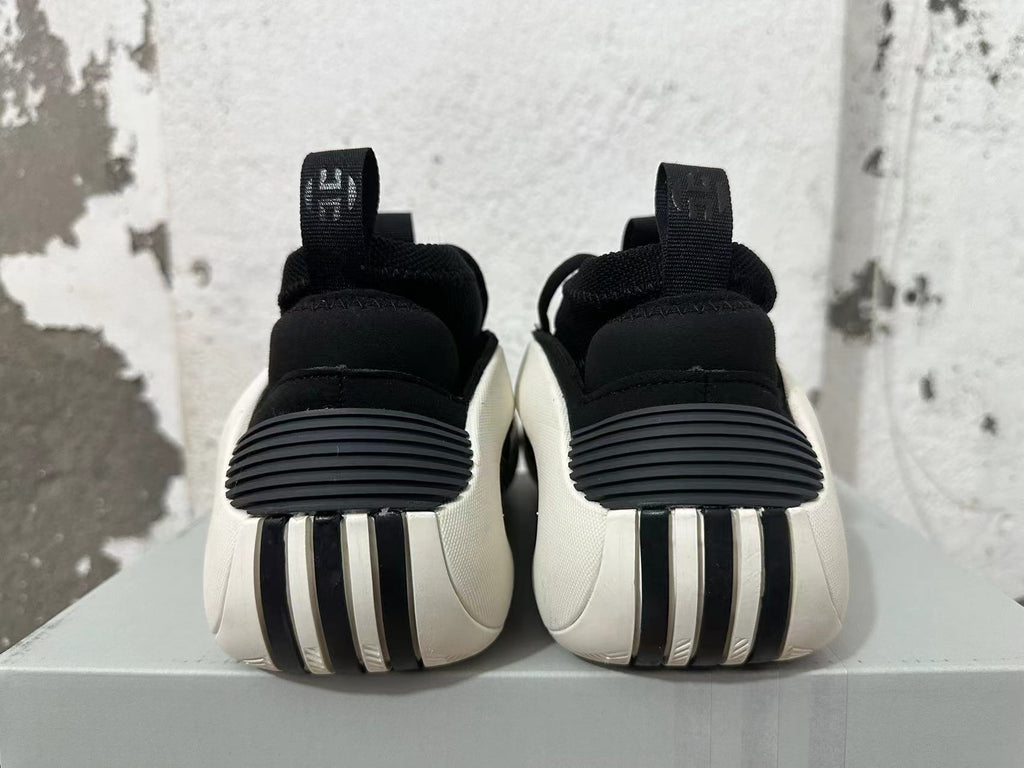 adidas Black and White Low-Top Sneakers with Red Accents