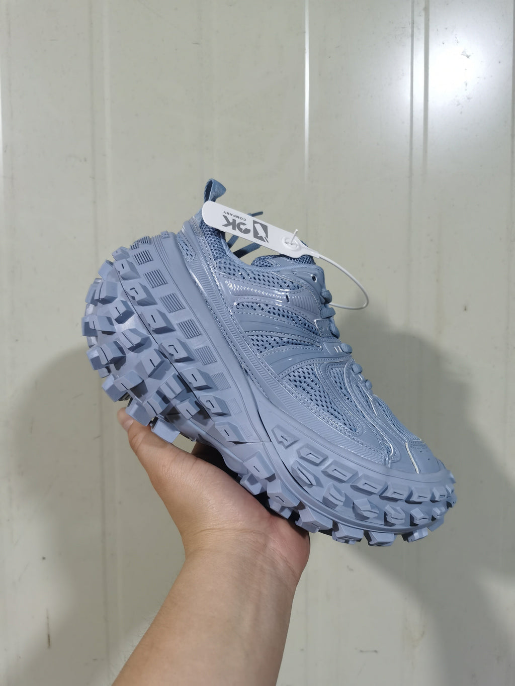 Chunky Mesh Trail Sneakers in Moon Gray
