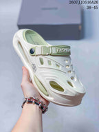 Platform Clogs White and Green Style 2607JJD516A26