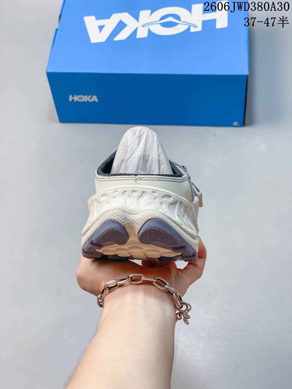HOKA Ora Primo EXT Mule Sneakers in Gray and Cream