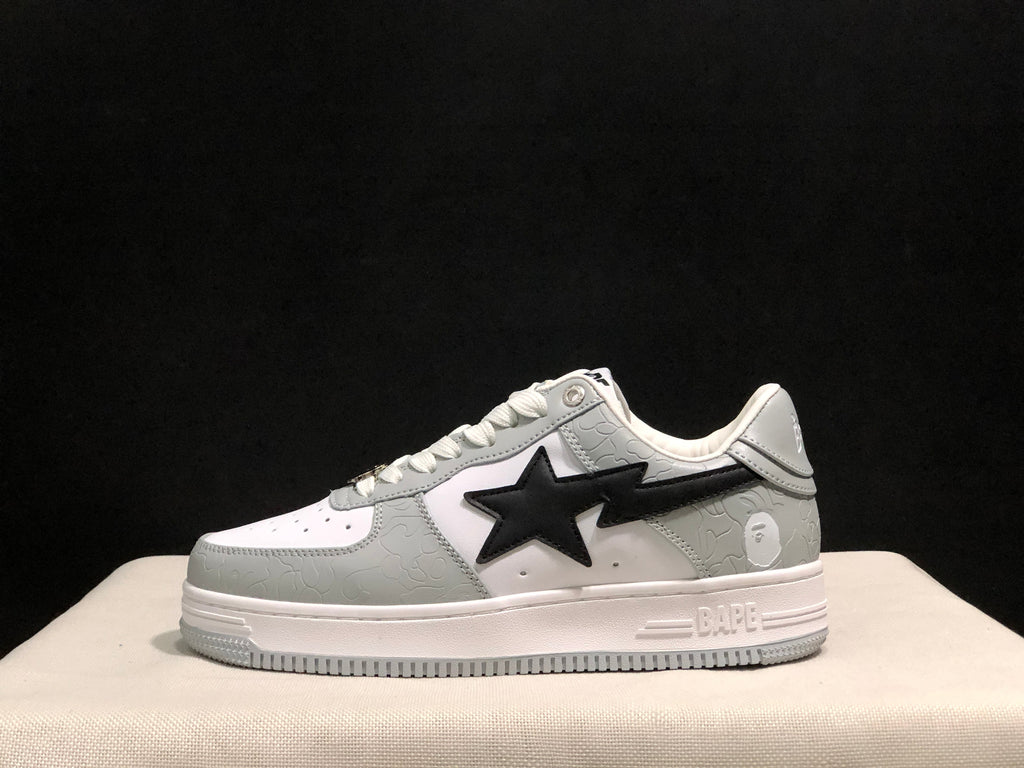 BAPE Sta Low-Top Sneakers White Grey Black