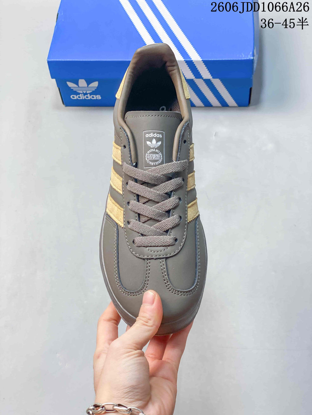 Adidas Originals Gazelle Indoor Sneakers Gray Gold JQ8386