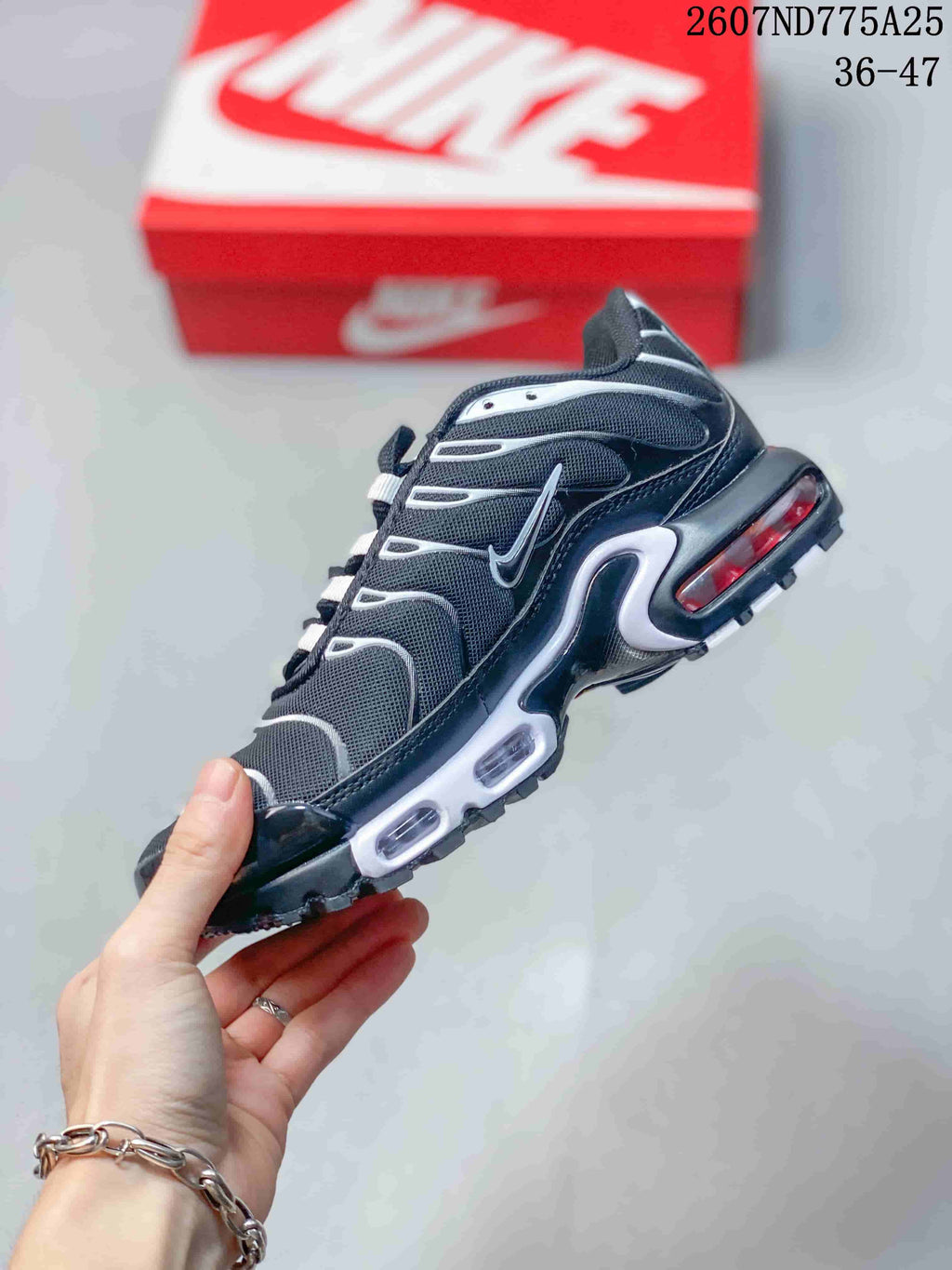 Nike Air Max Plus TN Black and White Sneakers