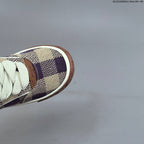 Louis Vuitton Trainer Low Sneaker in Purple and Beige Check