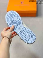 Nike Dunk Low Retro x IP Sneakers White and Light Blue
