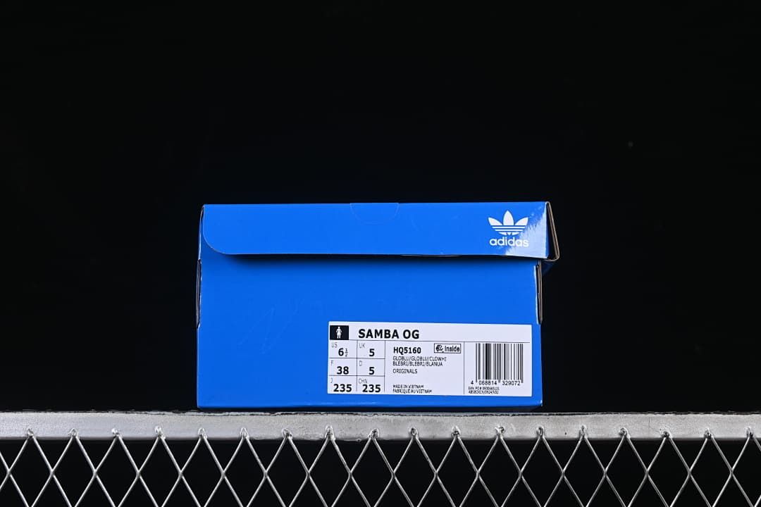 adidas Samba OG HQ5160 Blue Satin Sneakers