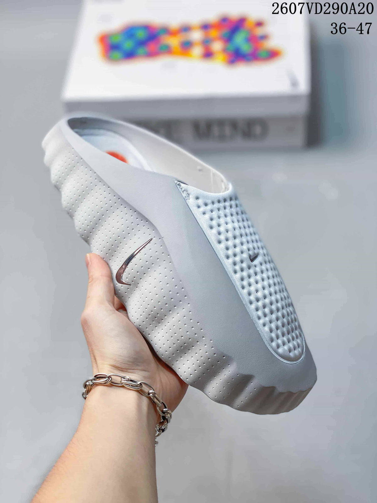 Nike Mind 001 Slide Sandals White/Light Gray 2607VD290A20