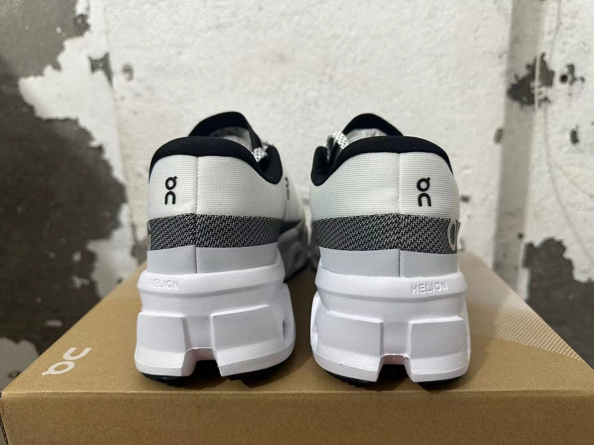 On Running Cloudmonster White Gray Running Sneakers