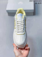 Nike Air Force 1 Low White Yellow Sneakers 2607TGD231A21