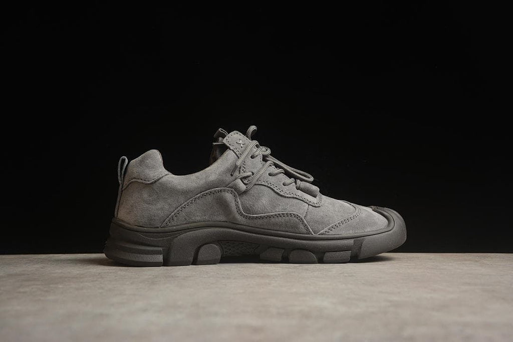 CAT Tramp Hike Low Gray Suede Sneakers