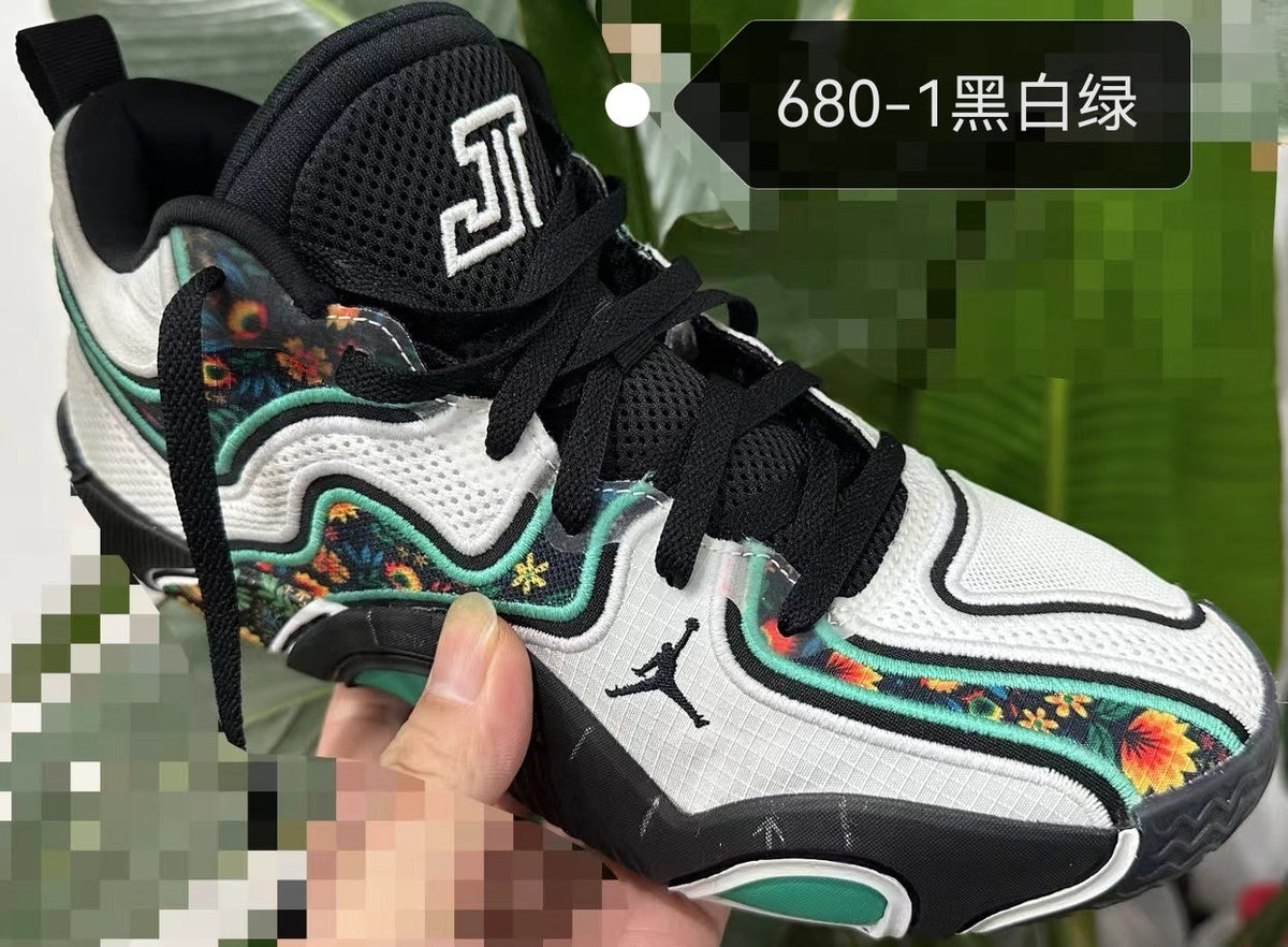 Jordan One Take 4 Black White Green Basketball Shoes