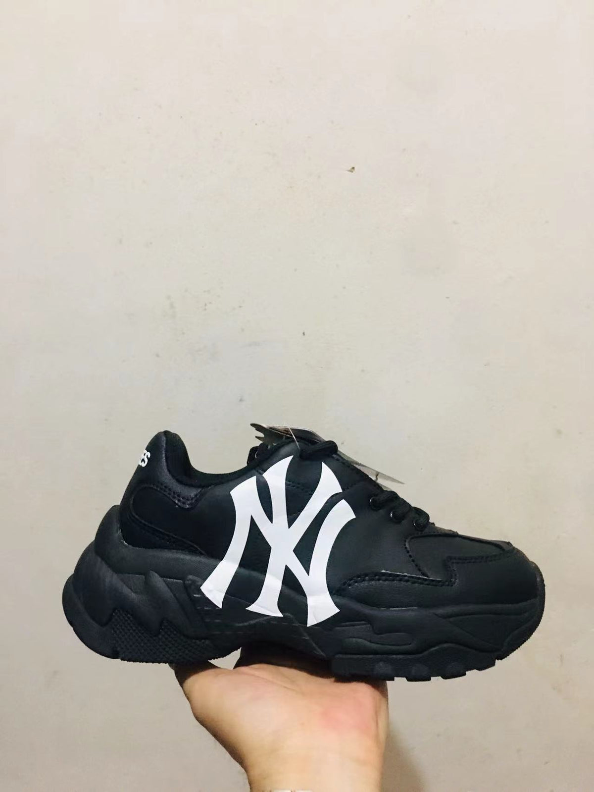 MLB Black White Chunky Logo Sneakers