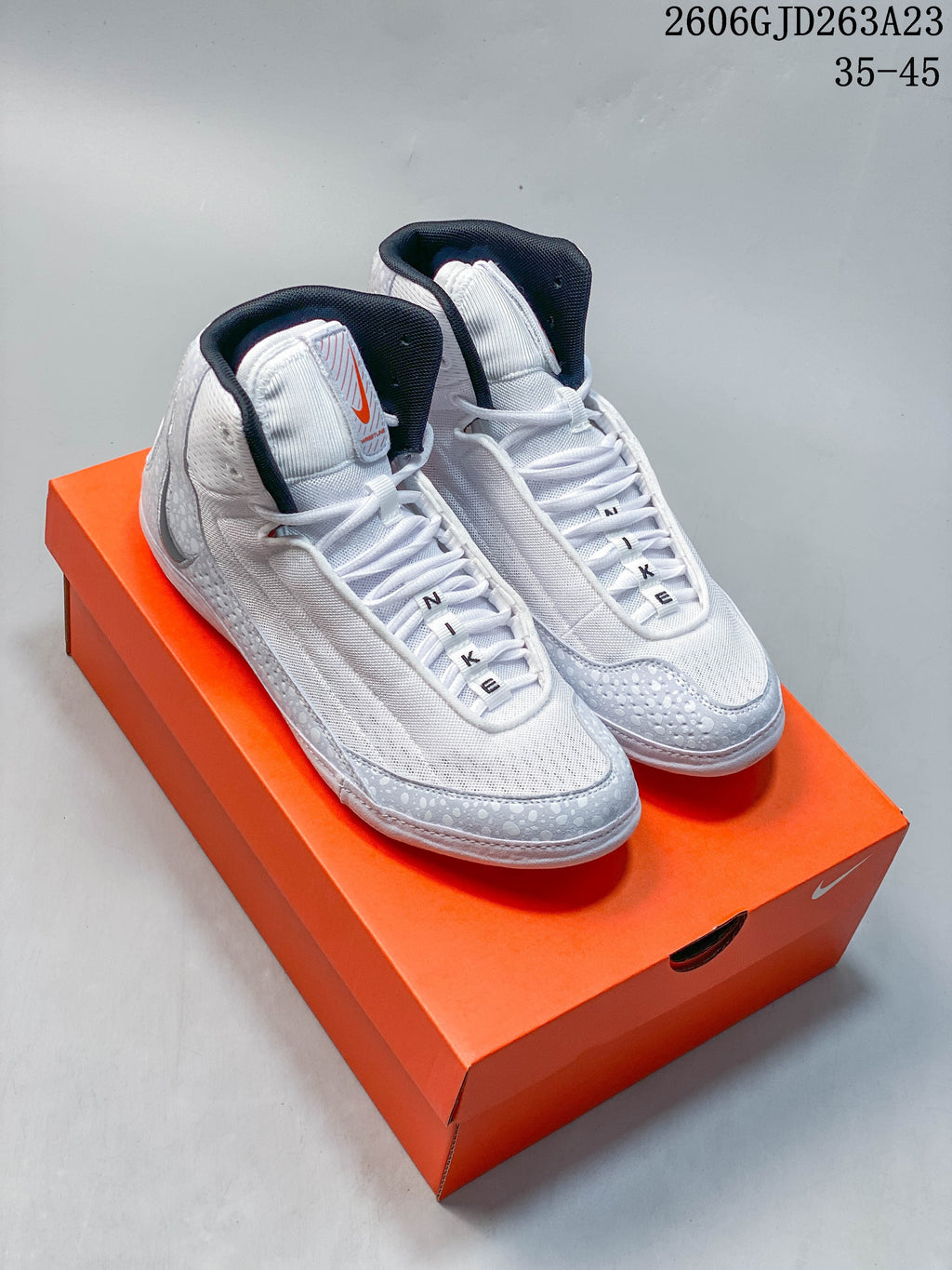 Nike Inflict 4 Wrestling Shoes White and Grey