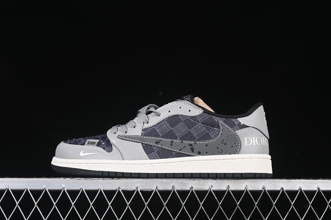 Nike Air Jordan 1 Low OG SP Travis Scott Fragment Gray Sneakers