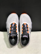 On Cloud X Sneakers in Cement Gray and Orange