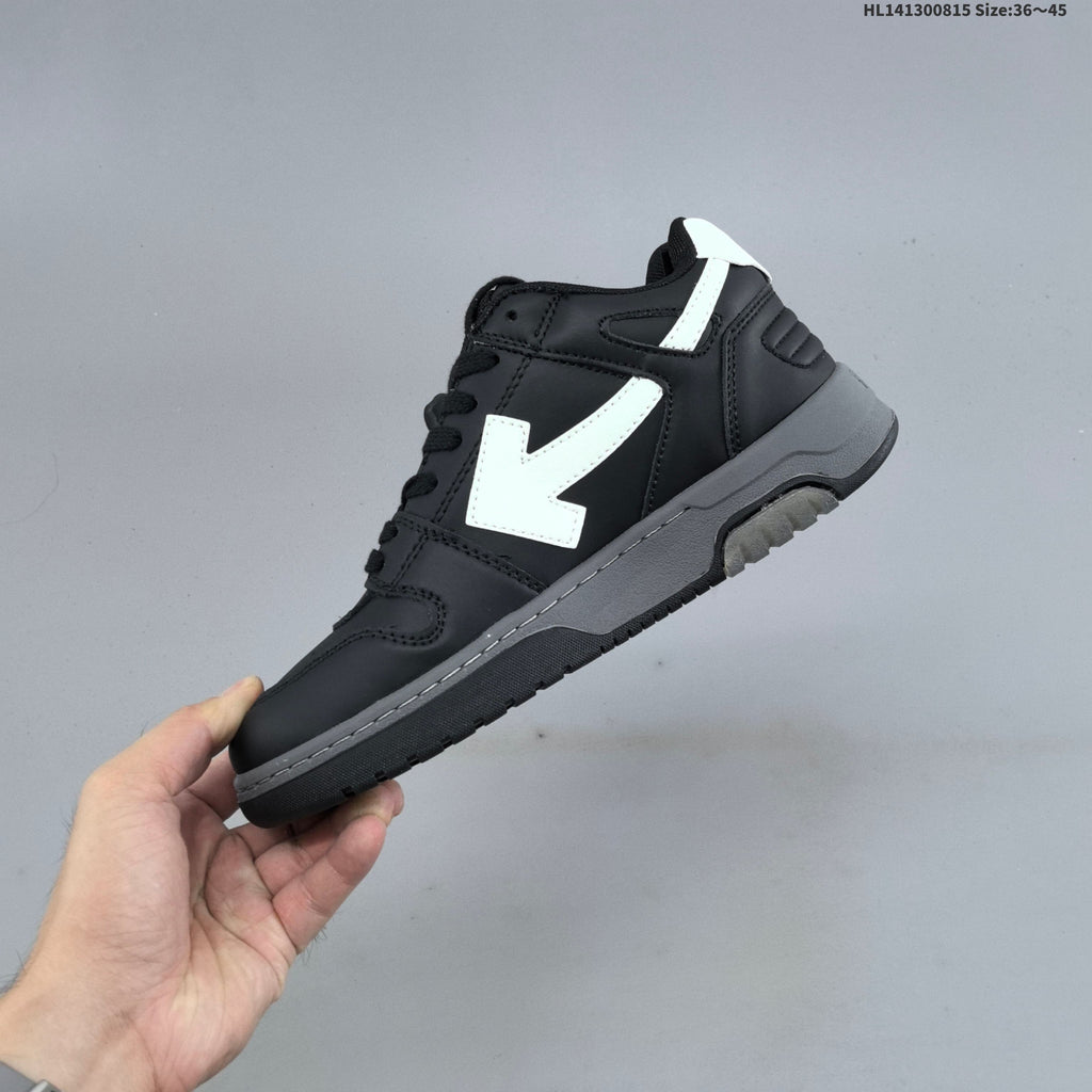 Off-White Arrows Low-Top Sneakers in Black and White