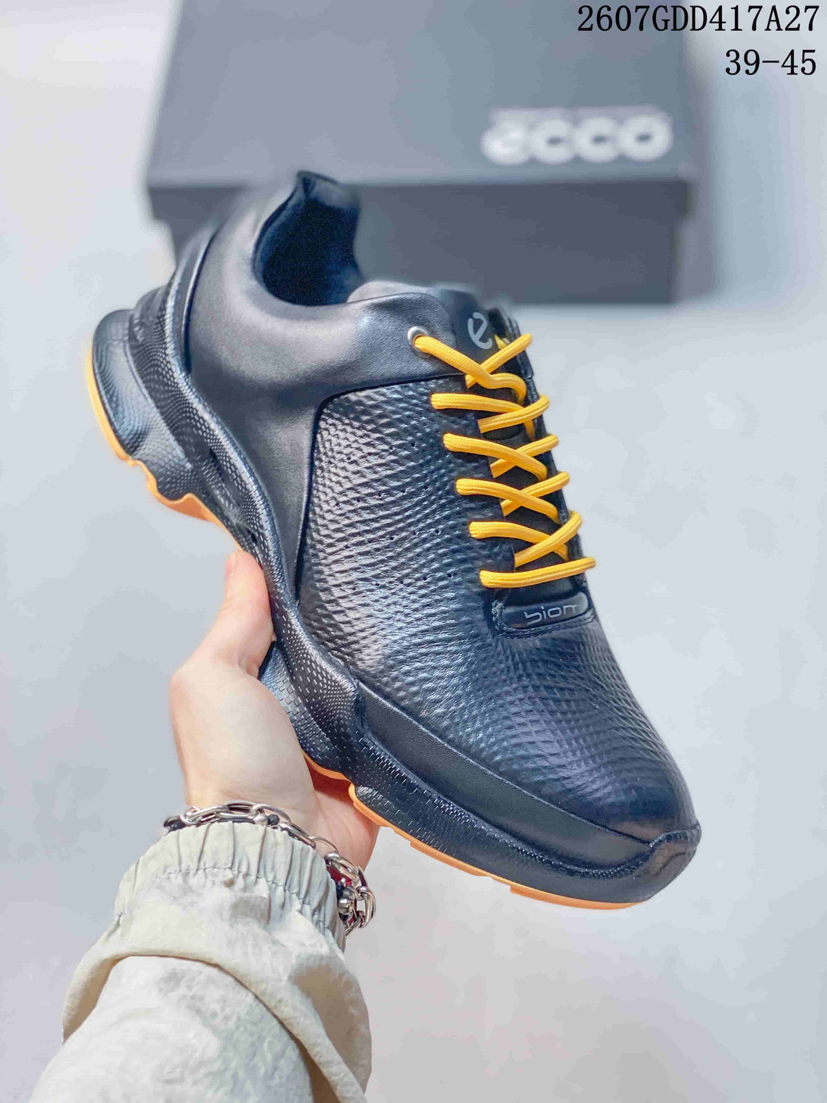 ECCO BIOM Black Lace-Up Casual Sneakers 2607GDD417A27