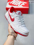 Nike Big Low Sneakers White Red 854166-008