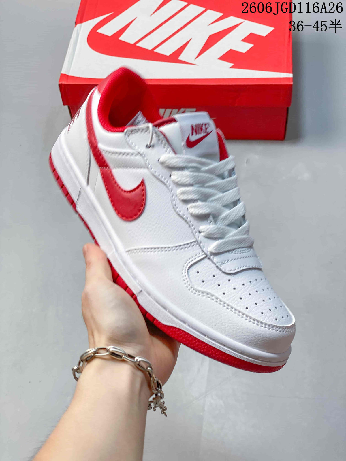 Nike Big Low Sneakers White Red 854166-008