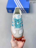 Adidas Samba Low-Top Sneakers White and Blue