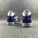 Air Jordan 1 Mid Sneakers Blue Pink 554724-451
