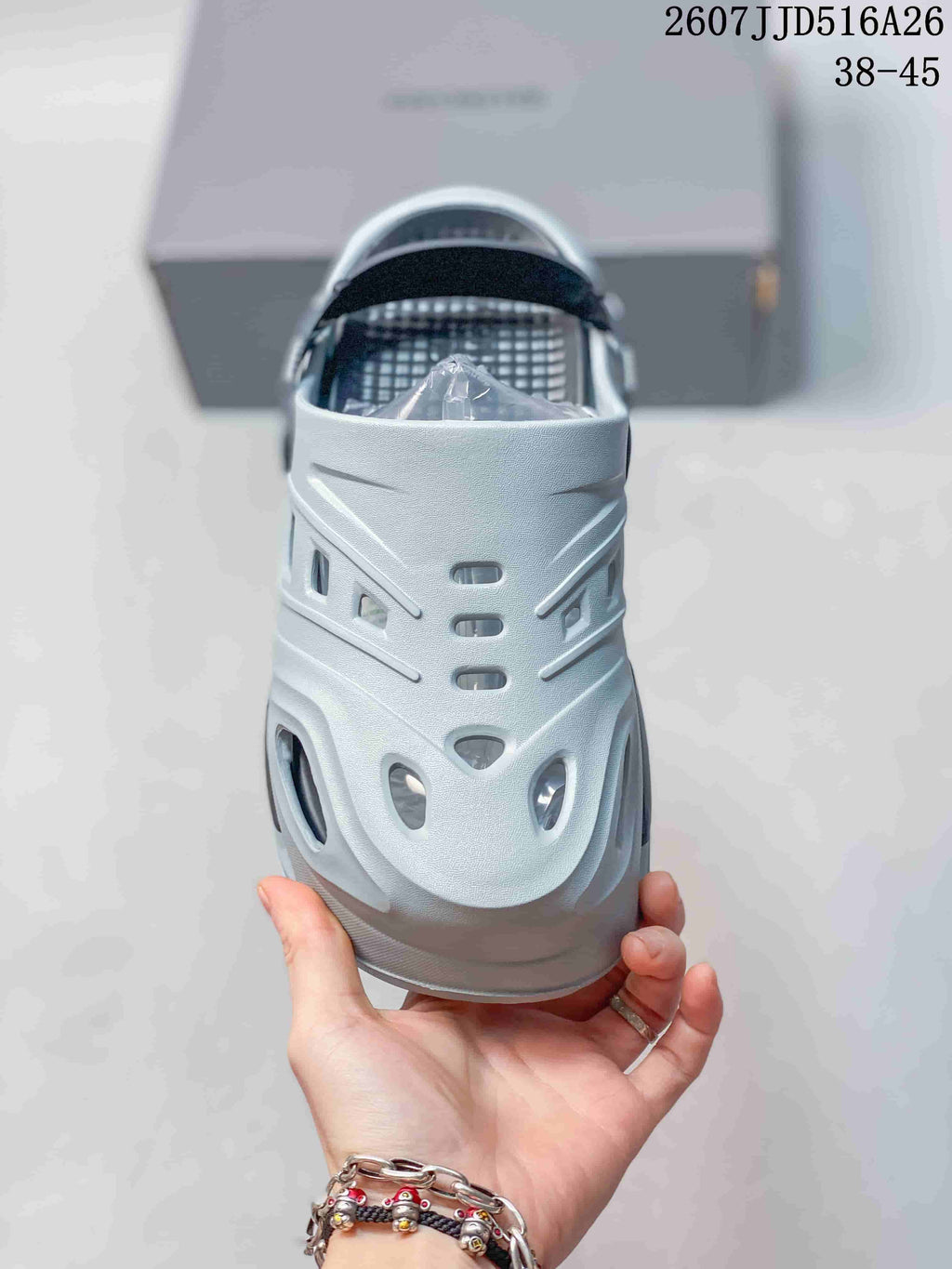 Fashion Platform Clog Sandals Light Gray 2607JJD516A26