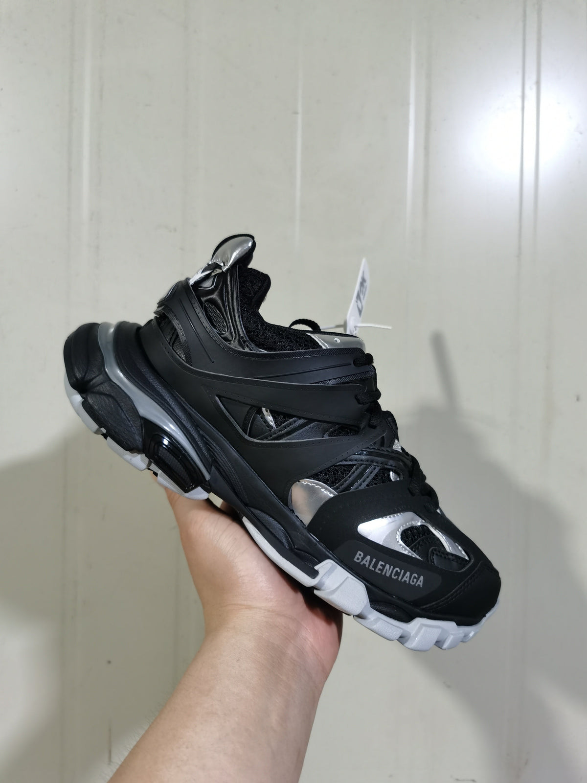 Balenciaga 1081 Black Silver White Track Sneakers