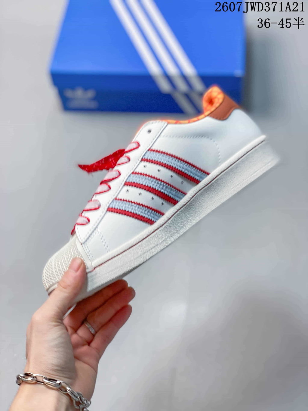 Adidas Superstar Supermodified White Red Sneakers