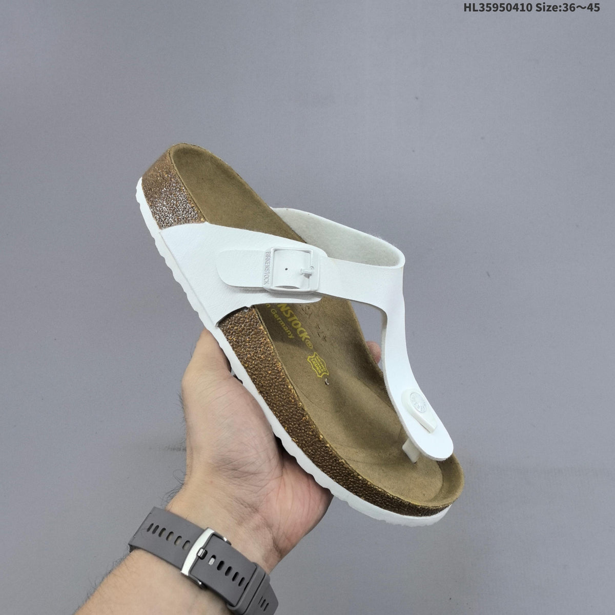 Birkenstock Arizona and Gizeh Sandals in White and Brown