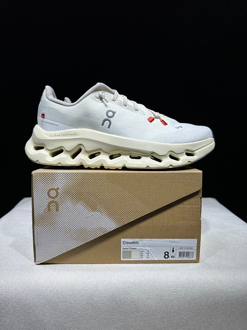 On Cloudtilt Sneakers in Sand and Cream