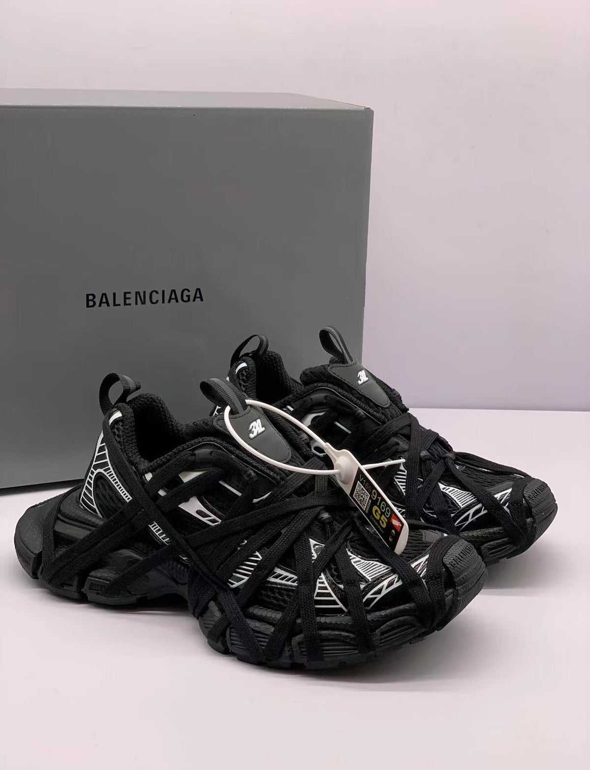 Balenciaga 3XL Sneakers Black White