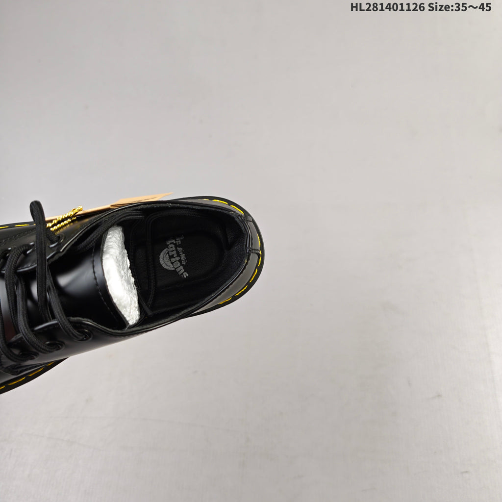 Dr. Martens 1460 Smooth Black Platform Lace-Up Shoes