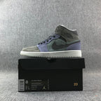 Jordan 1 Mid SE Sneakers Grey Purple 852842-203