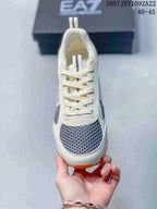 Emporio Armani EA7 Low-Top Sneakers Off-White Green