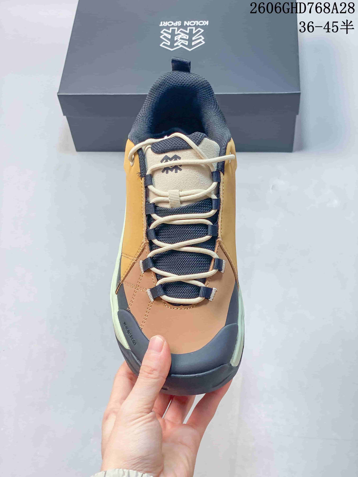 KOLON SPORT MA Approach MT Hiking Shoes – Mustard and Navy