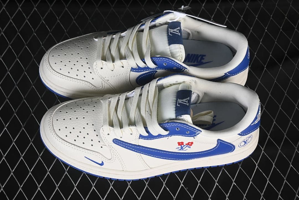 Nike Air Jordan 1 Low OG SP White Blue Floral Sneaker