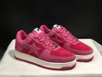 BAPE Bape Sta Low-Top Sneakers Pink and Cream