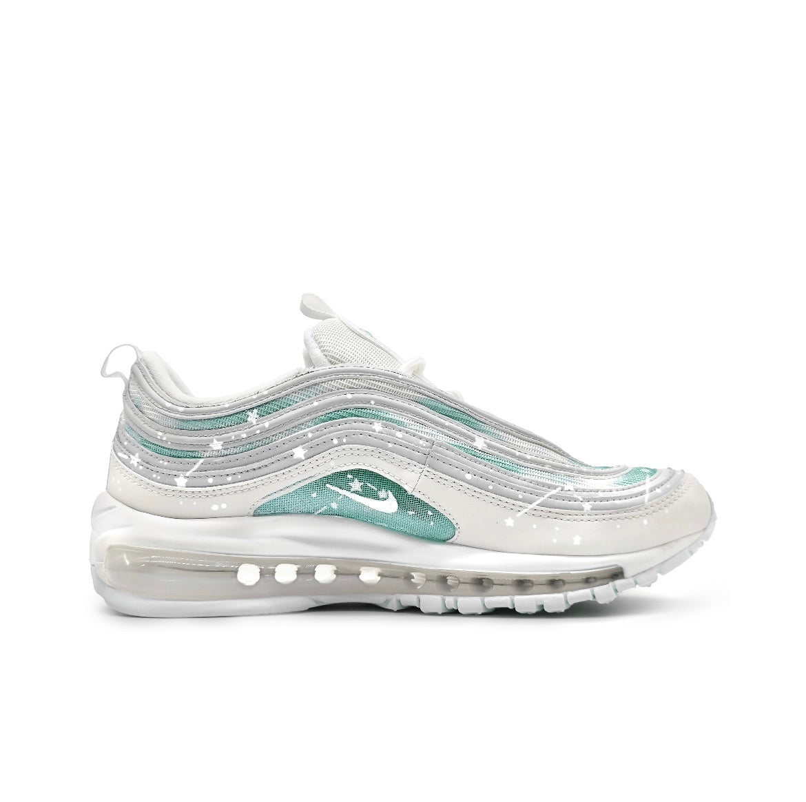 Nike Air Max 97 Sneakers, White and Mint Green, 921826-101