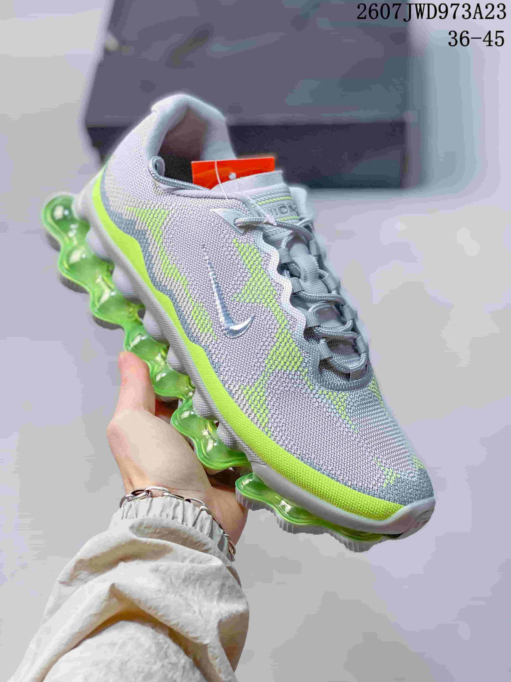 Nike Air Liquid Max Low-Top Sneakers Gray Neon Green