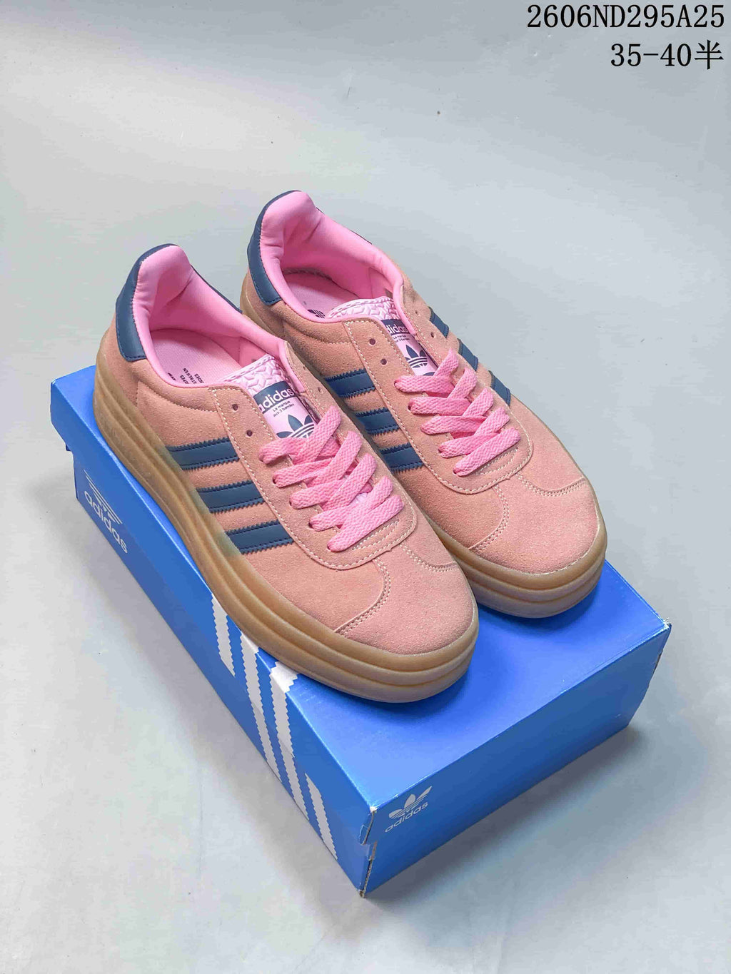adidas Gazelle Bold W Sneakers Pink Navy Gum Sole