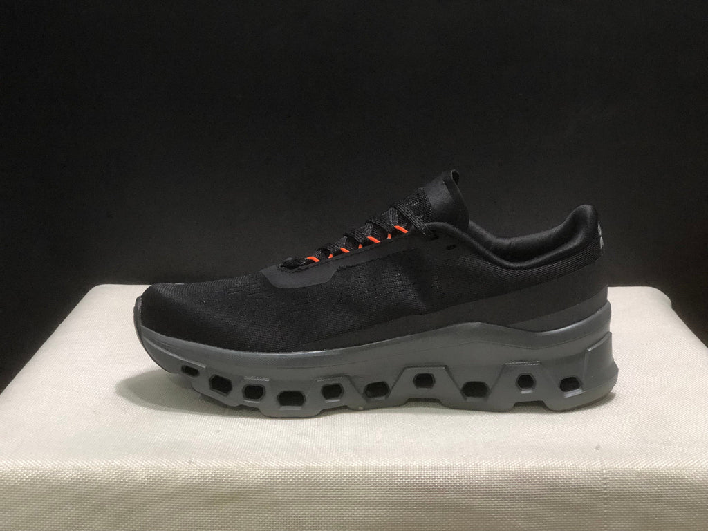 On Cloudmonster 1 Black Orange Running Sneakers