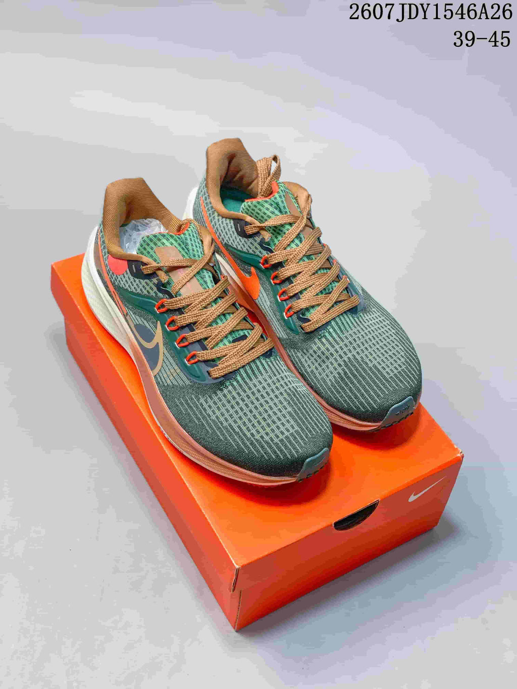 Nike Air Zoom Pegasus 39 Green Orange Running Shoes