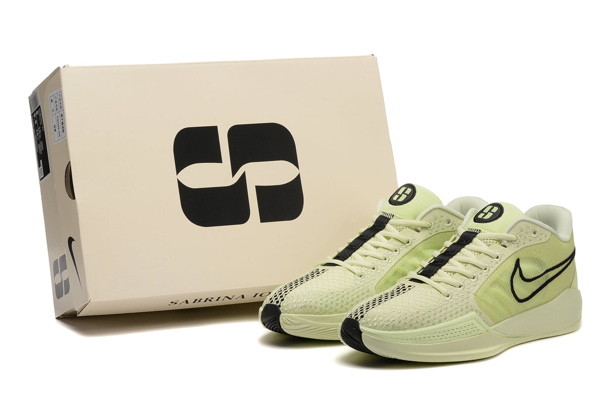 Nike Sabrina 10 Basketball Shoes in Pale Yellow and Black