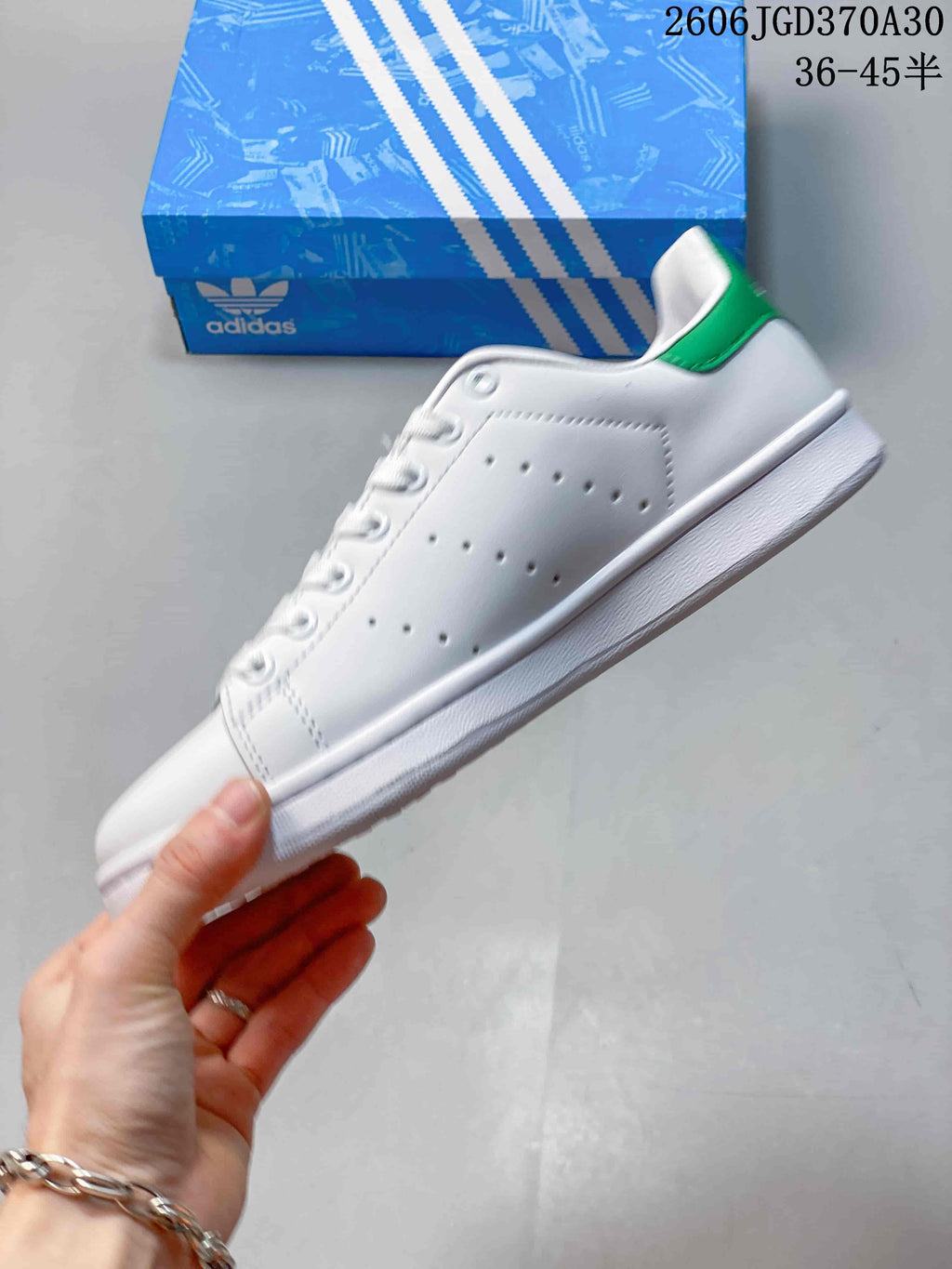 Adidas Stan Smith White Green Low-Top Sneakers JGD370A30