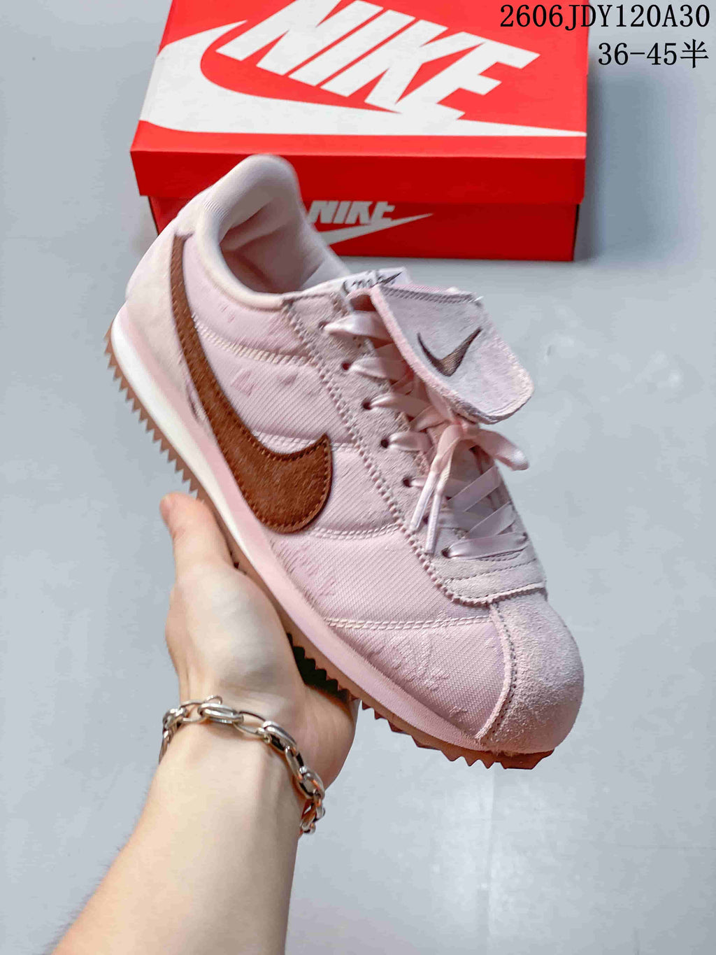 Nike Classic Cortez Pink Brown Retro Sneakers IR1