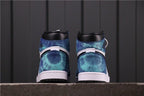 Air Jordan 1 High Tie-Dye Sneakers Blue Black White