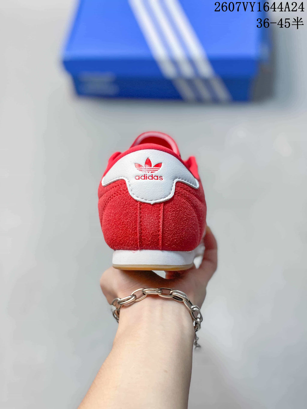 adidas Taekwondo Low-Top Sneakers Red White 2607VY1644A24